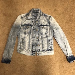 Acid wash jean jacket